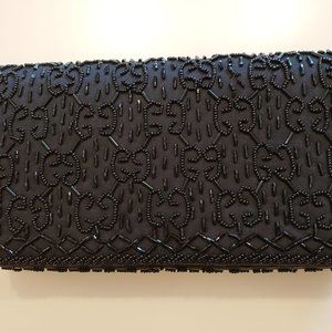 Beaded evening clutch bag